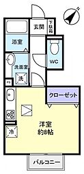 エトワール八千代中央 ワンルームの間取図画像