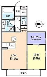 ロイヤルコートB 1LDKの間取図画像