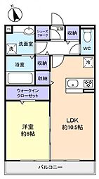 コーポラス芝山 1LDKの間取図画像