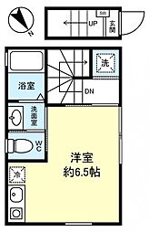 ベレガンス八千代台II 2階ワンルームの間取り