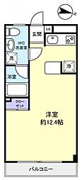 ダイワティアラ村上駅前II 2階ワンルームの間取り