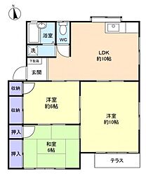 サンハイム 3LDKの間取図画像
