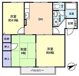 サニーコートC 3DKの間取図画像