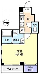 シンシア壱番館 1Kの間取図画像