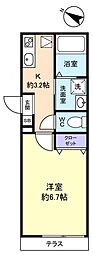 DOビル上町ヘーベルメゾン 1Kの間取図画像