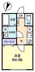 GranSugar  YACHIYO 1Kの間取図画像