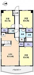 コンフォールソシアル 3LDKの間取図画像