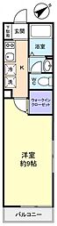 ドムスソラリス2 1Kの間取図画像