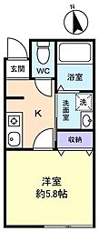 間取図画像 1K
