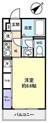 リブリ・谷津 1階1Kの間取り
