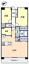 コンフォート津田沼弐番館 2SLDKの間取図画像