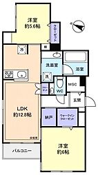 GREEN CREST 2SLDKの間取図画像