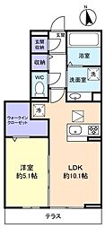 jyuto津田沼2 1LDKの間取図画像