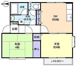 サンライトコート 2DKの間取図画像