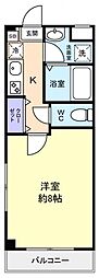 ソレイユ津田沼 1Kの間取図画像