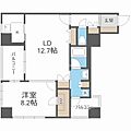 アルグラッドザ・タワー心斎橋8階21.4万円