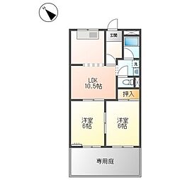 エルシャトー鴻之台 2LDKの間取図画像