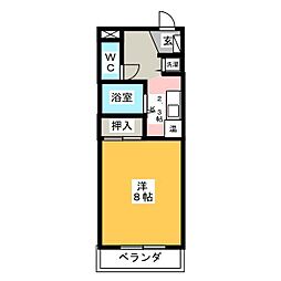 上野運送ビル 1Kの間取図画像
