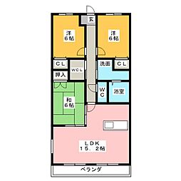 ラフィネ 1階3LDKの間取り