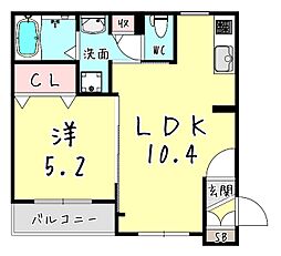間取図画像 1LDK