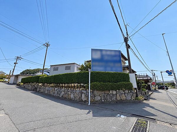 角地ならではの開放感があり、敷地の広さも感じられます。
