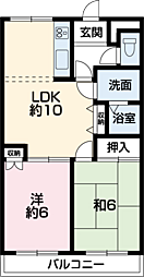 ピア・ルミナス2番館 2LDKの間取図画像