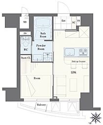ダイアパレス代官山 1LDKの間取図画像