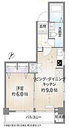 ライオンズマンション不動前 1LDKの間取図画像