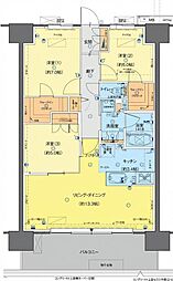 レーベン宮崎 ONE TOWER 3LDKの間取図画像