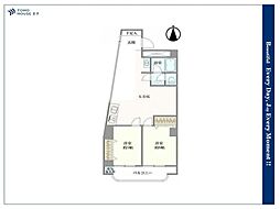 ハイツ西日暮里503号室 2LDKの間取り