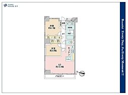 藤和シティホームズ根津 2LDKの間取図画像