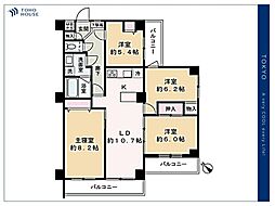 コスモ中台 4LDKの間取図画像