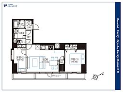 パレトーホー浅草 2LDKの間取図画像