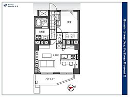 パレエテルネル 1LDKの間取図画像