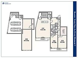 西ケ丘サニーハイツ 3LDKの間取図画像