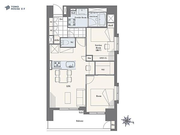 うららかな陽射しがどのお部屋にも降り注ぎますように、快適さを追求した間取設計。得難い立地環境での生活を恵みの豊かな永住の地へと変えてくれます。