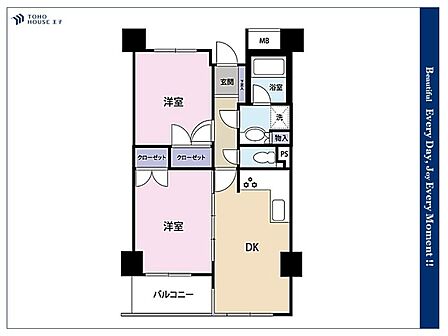 2DK 間取り