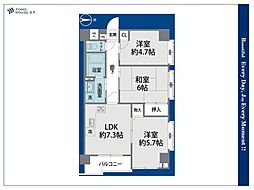 キャニオンコープ石神井公園 3DKの間取図画像
