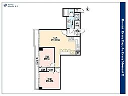 秀和大山レジデンス 2LDKの間取図画像