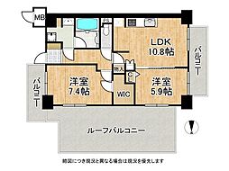 コープ野村東灘・青木 2LDKの間取図画像