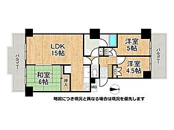藤和ライブタウン上御影 3LDKの間取図画像