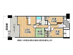 ファミール芦屋ガーデンスクエア1番館 3LDKの間取図画像