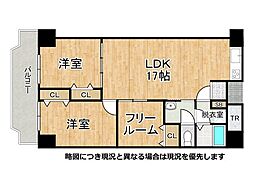 ローレルハイツ神戸2号棟 2SLDKの間取図画像