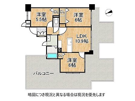 3LDK 間取り