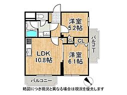 ドルミ第2灘 2LDKの間取図画像