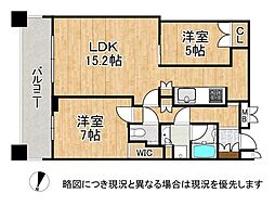 トア山手ザ・神戸タワー 2LDKの間取図画像