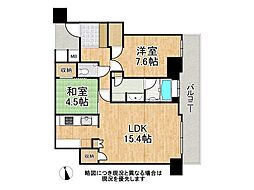 神戸ハーバータワー 2LDKの間取図画像