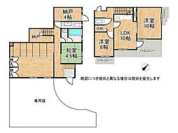 六甲シャトレ篠原 4SLDKの間取図画像