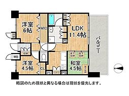エステムコートパークウイングス 3LDKの間取図画像