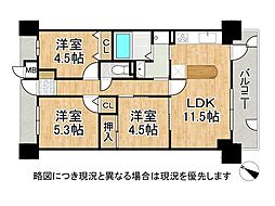 ローレル・トアスクエア　中古マンション 3LDKの間取り